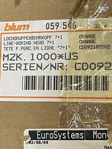 Blum Minipress  MSP 1PH 220V  7-Spindle Lineboring Head  with Metrick Allignment