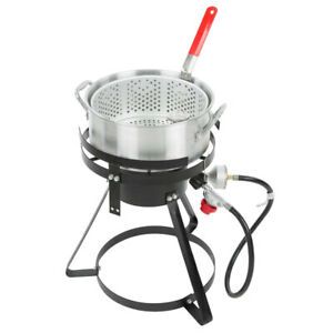 10 Qt. Aluminum Liquid Propane Portable Outdoor Camping Fish Fryer / Cooker