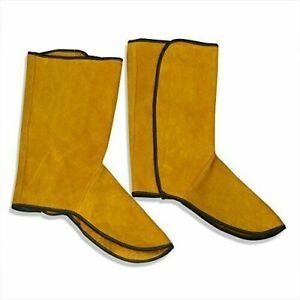 Cowhide Leather Welding Spats Protective Shoes Feet Cover Welder Flame Foot Tool