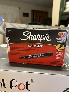 Sharpie Flip Chart Bullet Tip Black Markers box of 12
