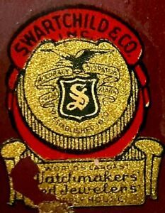DOZENS Salvaged Vintage WATCHMAKER PARTS Swartchild &amp; Co since 1810 Storage Case