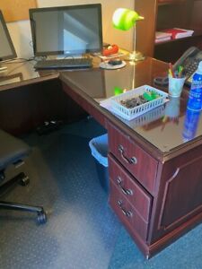 Office Desks Wood with glass tops