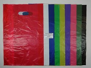 High Density Bags 12&#034; x 3&#034; x 18&#034; Variety of Colors &amp; Qty. Merchandise Retail