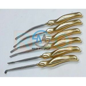 Face Lift Browlift Dissectors &amp; Elevator Set of 6 Pcs Plastic surgery instrument