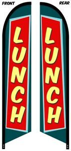 LUNCH DOUBLE SIDED PREMIUM QUALITY Feather Swooper Flutter Flag