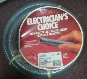 Sealtite Conduit, Non-Metallic, Flexible, Grey, 1/2-In. x 25-Ft.
