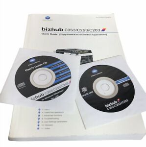 Bizhub C353 C253 C203 QUICK GUIDE CDs KONICA MINOLTA BOOK OWNER MANUAL COPIER