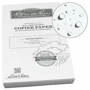 Rite In The Rain Weatherproof Copier Paper Legal 8 1/2&#034; x 14&#034; 20# White 500 S...