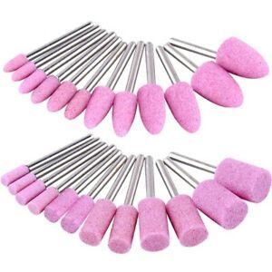 30X(72 Pcs Mounted Points Abrasive Stone Heads Set 6 Sizes Grinding Wheel Bits