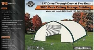 30X80X15 HIGH CEILING STORAGE SHELTER CANVAS BUILDING CARPORT FABRIC GREENHOUSE