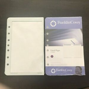 FRANKLIN COVEY CLASSIC SIZE 5.5 X 8.5 LINED PAGES \ 2 NEW PACKAGES REFILL MIP
