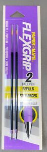 Vintage 1991 PAPER MATE FLEXGRIP Purple INK REFILL 975-24 VHTF 2-pack New*