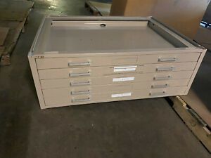 5 DRAWER FLAT/BLUE PRINT FILE CABINET *AS-IS*