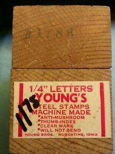 Vintage Youngs 1/4&#034; Letters A-Z + . steel stamps