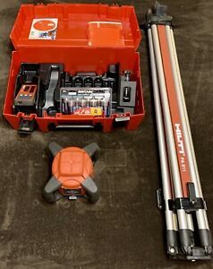 HILTI PR 20 Rotary Laser Level, PA911 Tripod, PRA20 Receiver, Batteries + Case