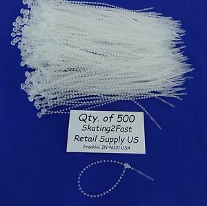 500 Clear 5&#034; Adjustable Security Loop Tagging Fasteners Lock Pin Tag Cable Tie