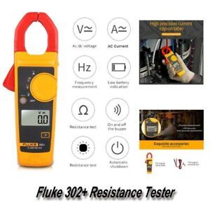 Fluke 302+ Handheld Resistance Tester Clip-on HD Current Clamp Multimeter SN~