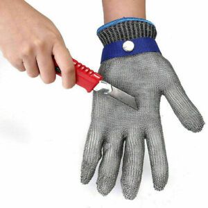 1xStainless Steel Gloves Cut Proof Stab Resistant Metal Mesh Butcher Work Gloves