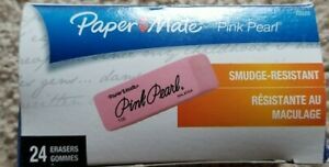 Paper Mate Pink Pearl Erasers Large 15 Count New Open Box
