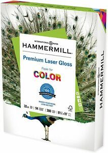 Hammermill Glossy Paper Laser Gloss Copy Paper 8.5 x 11 - 1 Pack 300 Sheet...