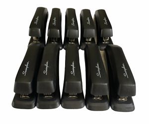 Vintage Lot (10) Swingline Model 545xx Black Desk Stapler Light Duty