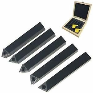Lathe Indexable Carbide Insert Tool Bit Set 5 Piece 1/2&#034; Tool