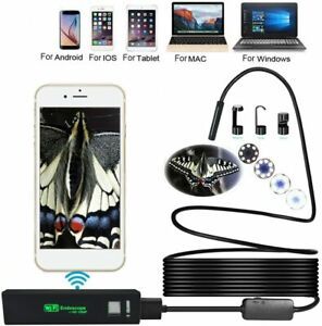 Portable Waterproof 3.5m 1200P HD Endoscope Borescope Inspection Wire 8mm lens