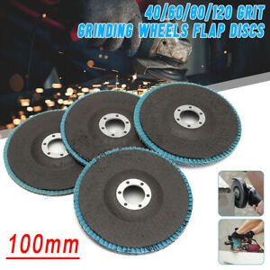 100mm 4 inch Flap Wheels Grinding Sanding Discs 40/60/80/120 Grit Angle  *c C N