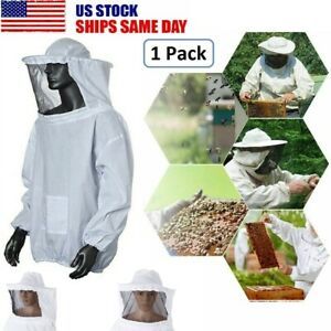 1PC Beekeeping Jacket Equipment Veil Bee Keeping Cotton Suit Hat Pull Over Smock