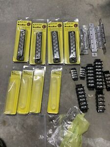 Lot of Terminal Blocks and Covers Buss Bars