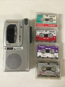 Microcassette Recorder Voice Activated System PANASONIC RN-405 Tested 4 Tapes
