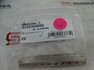 Weidmuller 0338300000 QL 10 SAK6N Terminal Block Cross Connector *Lot of 6*