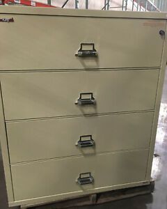 FIRE KING 4 DRAWER FIRE KING / FIREKING LATERAL FIREPROOF FILE CABINET