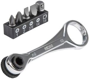Klein Tools 65200 Ratchet Set, 5-Piece Mini Ratchet Set with Phillips, Slotted,
