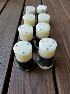 Lot of 8 Hubbell HBL2313, HBL2323, HBL2633 Female Twist Lock Plug + Pass&amp;Seymour
