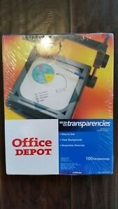 SEALED Office Depot Write On Transparencies 8.5&#034; x 11&#034; Pack of 100 Sheets