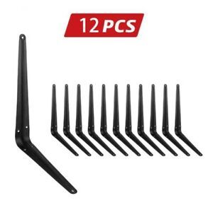12 Pack Shelf Brackets 12 inch Heavy Duty L Bracket Corner Brace Support, B9A1