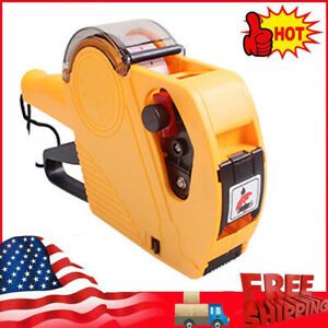 MX5500 EOS 8 Digits Price Tag Gun Labeller Maker with Label Roll Ink Roller V0U6