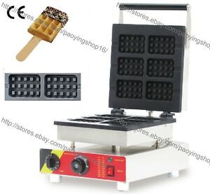 Commercial Nonstick Electric 6pcs Belgian Waffle Stick Machine Baker Maker Iron