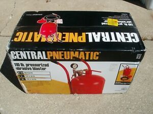 central pneumatic 110 lb. pressurized abrasive blaster. new never used
