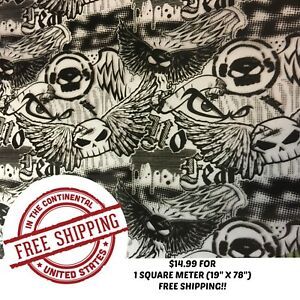 HYDROGRAPHIC WATER TRANSFER HYDRO DIP FILM 1SQ HYDRO DIPPING FEAR FILM