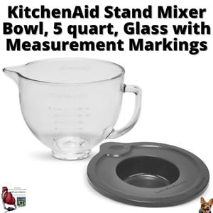 KitchenAid Stand Mixer Bowl, 5 quart, Glass with Measurement Markings