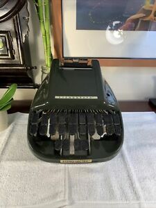 Vintage Stenograph Court Reporter Shorthand Machine Dark Green Nice Shape