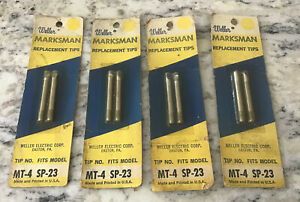 4 Packs NOS Weller MT4, 2 Pack of 1/8&#034; Chisel Tips for SP23 Soldering Iron USA