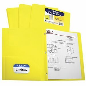 C-Line Products 33966BNDL12EA Two-Pocket Heavyweight Poly Portfolio Folder wi...