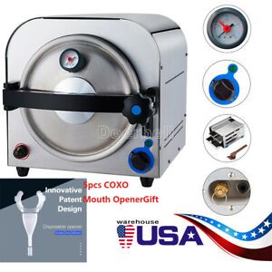 14 L! Dental Autoclave Steam Sterilizer Medical Sterilization Lab Equipment 900W