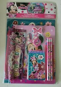 MINNIE MOUSE 11 Piece Stationary Set   BACK TO SCHOOL - DISNEY JR.- BRAND NEW
