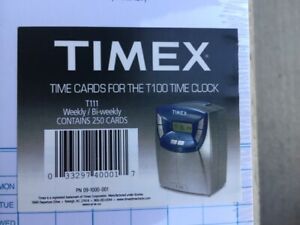 TIMEX T100 TIME CLOCK 250 CARDS T111 - ACROPRINT ATR120,120r, 121 Brand New