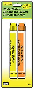 40616 Window Markers, Neon Orange &amp; Yellow, 2-Pk. - Quantity 3