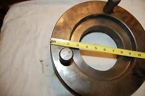 Pratt Burnerd 12&#034; Back Plate Adapter with Hand Turner 1-1/8&#034; Pin